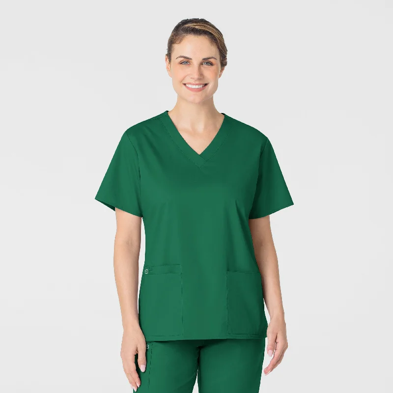 WonderWORK Women's V-Neck Scrub Top - Hunter