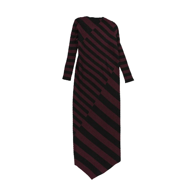 Bar Iii Womens Stripe Asymmetrical Sweater Dress