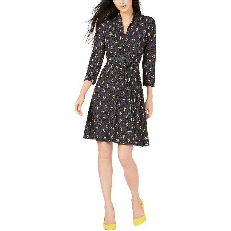 French Connection Womens Aventine Fit & Flare Dress