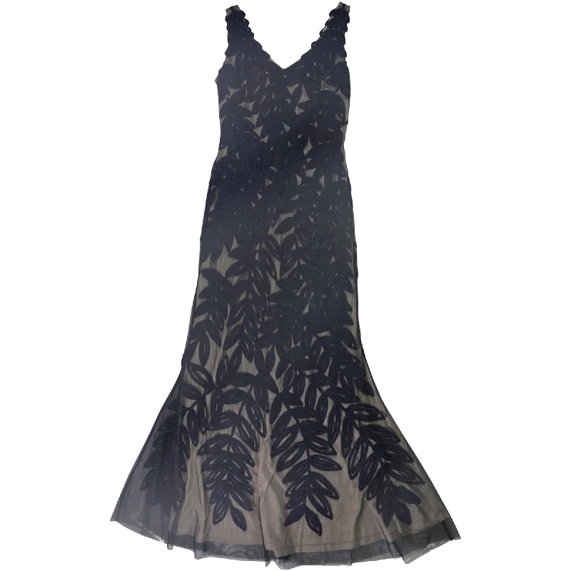 Js Collection Womens Leaves Gown Dress