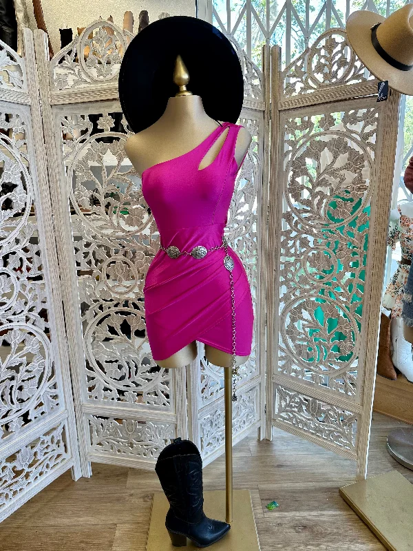 Pink Cutout Mini Dress