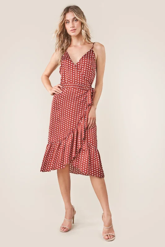 Pretty Woman Polka Dot Wrap Dress