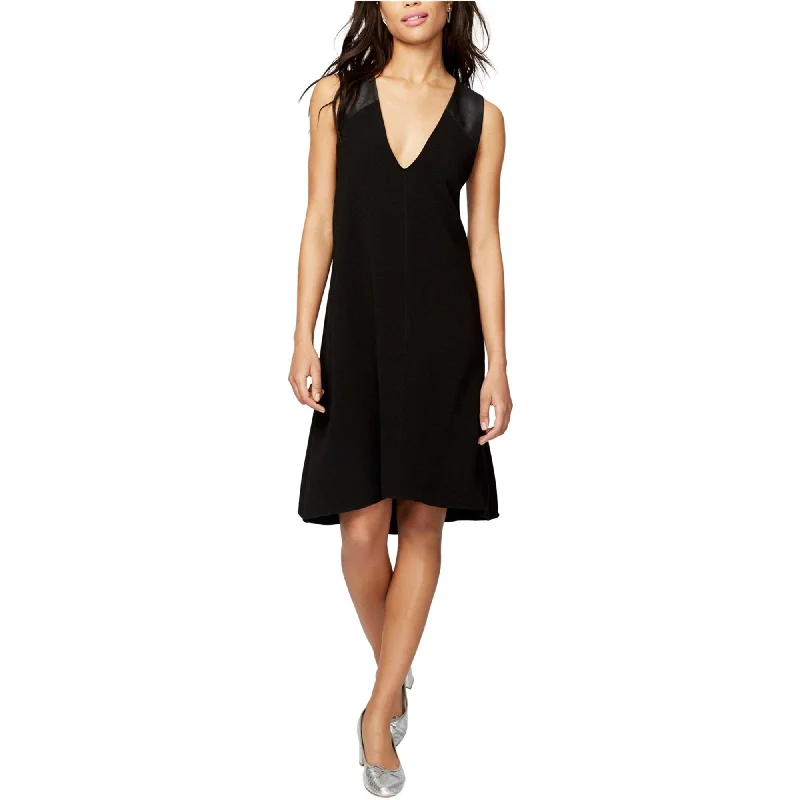 Rachel Roy Womens Craped Cross Back A-Line Dress