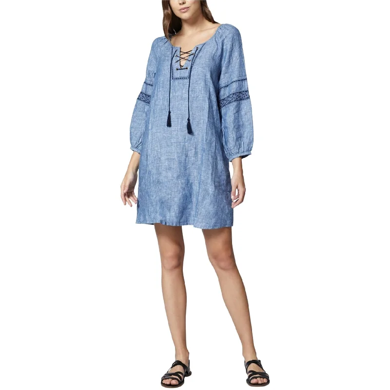 Sanctuary Clothing Womens Denim Peasant Dress