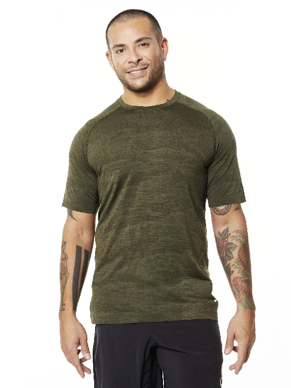 Lululemon | Metal Vent Tech Short Sleeve 'Skull - White' | Dark Olive/Armory