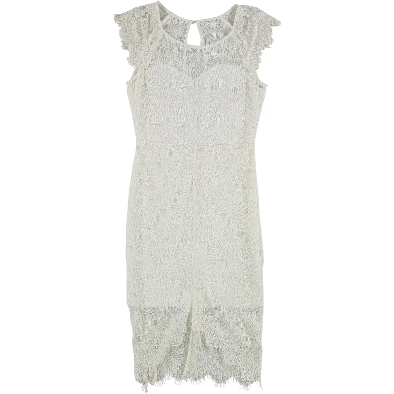 Tags Weekly Womens Lace High-Low Dress, White, 2