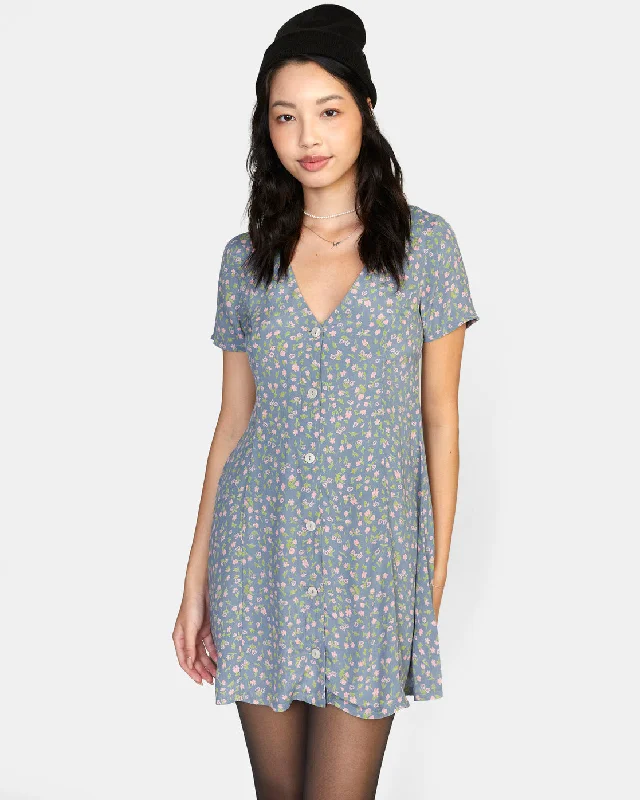 Understated Mini Dress - Blue Dust