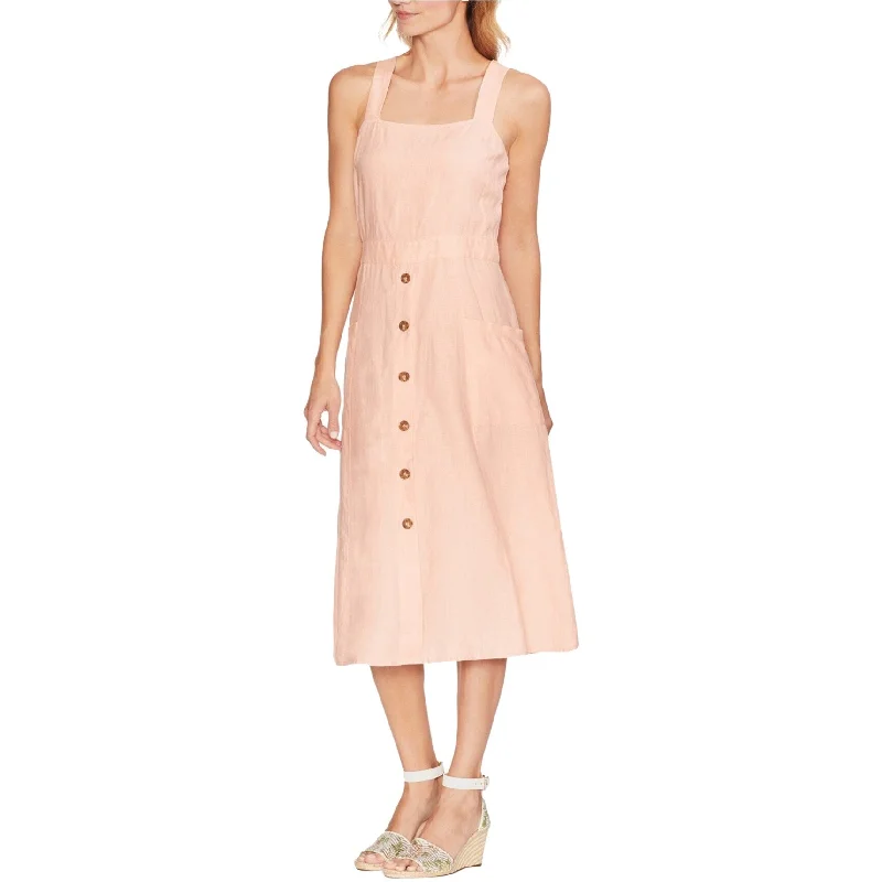 Vince Camuto Womens Button Trim A-line Dress, Pink, XX-Small